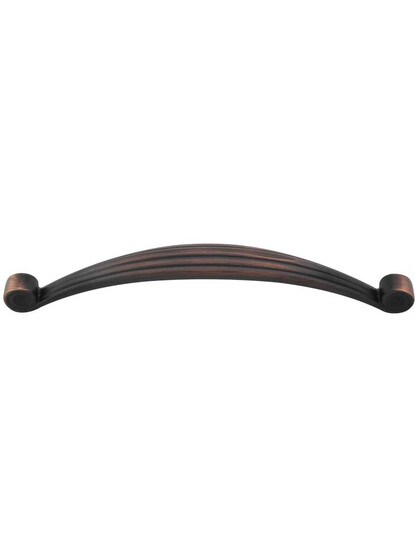 Lille Palm-Leaf Cabinet Pull - 6 1/4 inch Center-to-Center in Brushed Oil Rubbed Bronze.